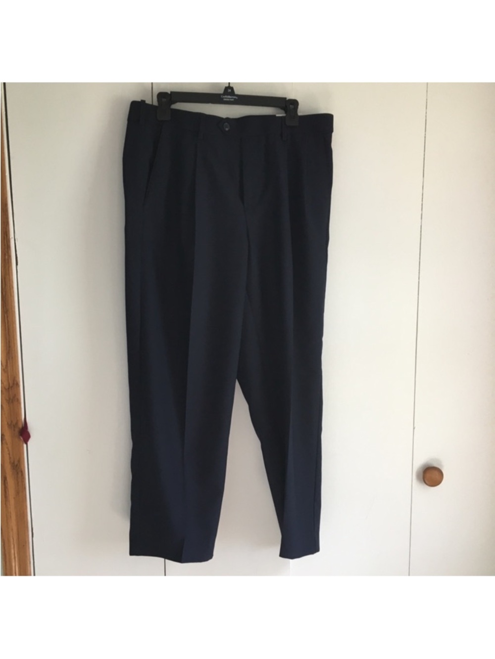 Navy Croft & Barrow Pleated Easy Care Dress Pants